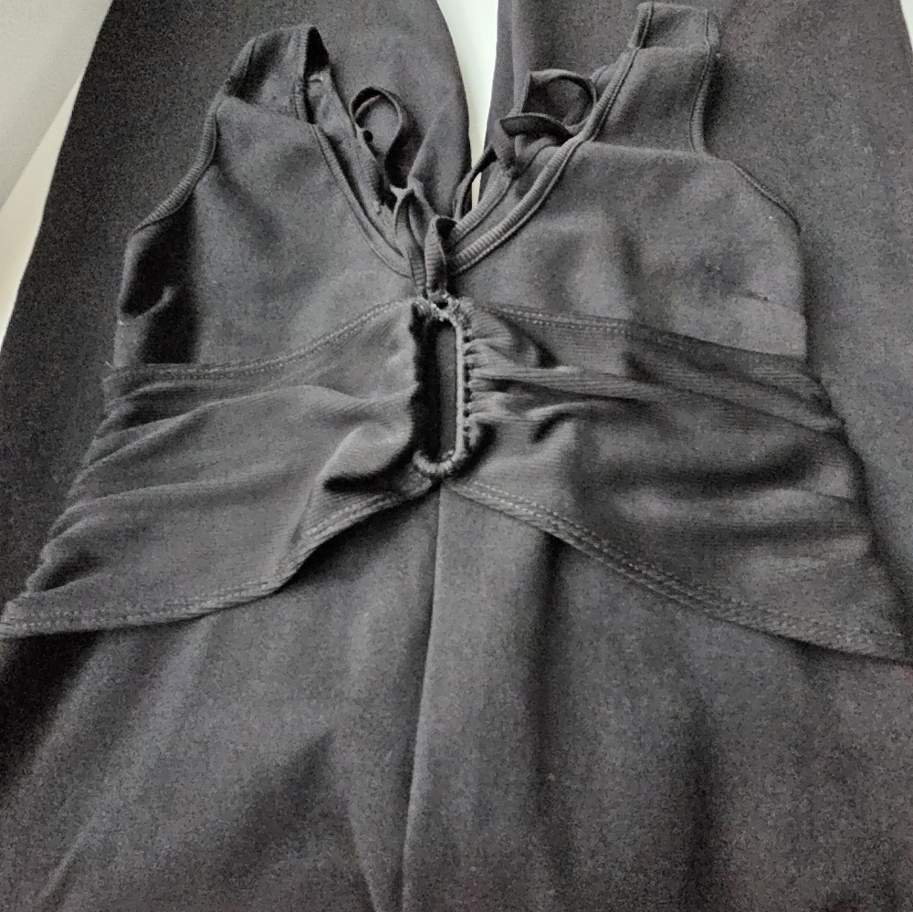 Cushnie Et Ochs × Carbone 38 Black Wide Leg Wrapped Waist Cut Out Jumpsuit - Picture 6 of 15